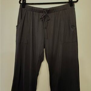 Lucky Brand Black Wide Leg Lounge Pants Drawstring Elastic Waist Size M